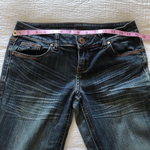 Z co Jeans Medium Wash Distressed Straight Fit Junior Size Denim - Picture 8 of 16